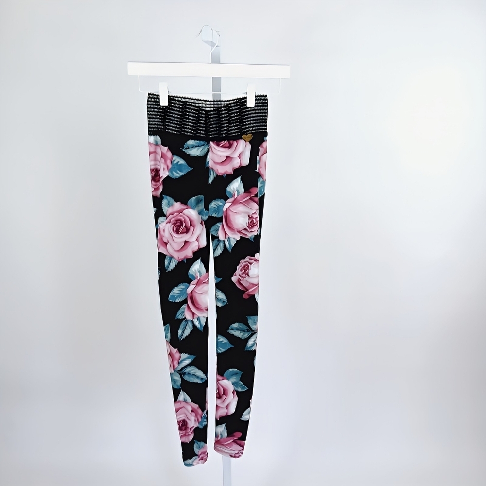 50% Off* Cute Booty Lounge Pink Rose Scrunch Bum Leggings XXS